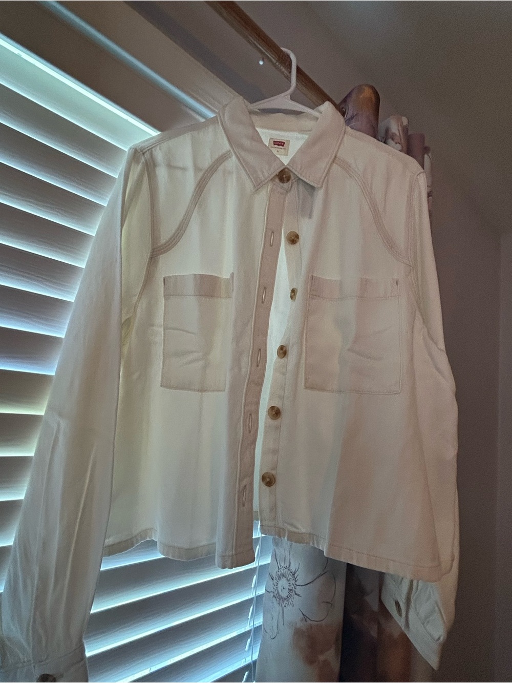Levi's Off-White Button-Down Casual Shirt